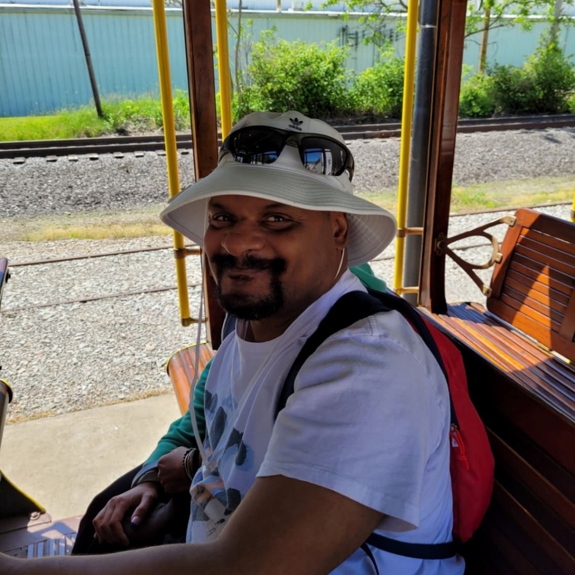 Terrance with a confident smile while out in the community