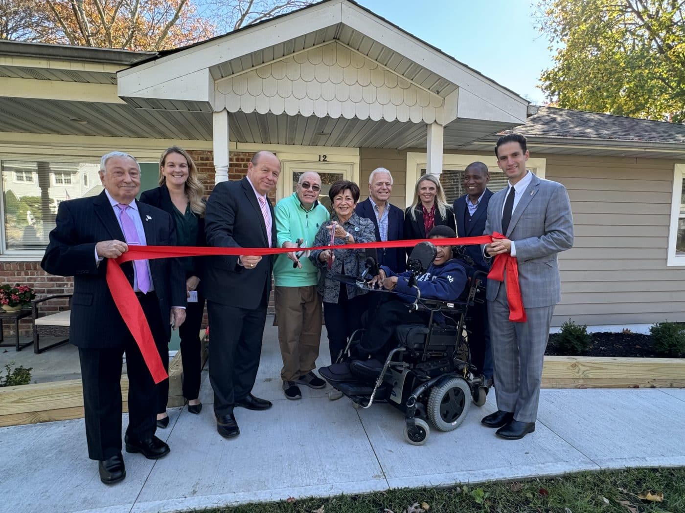 Senator Joseph Pennacchio and Mayor James Barberio joined councilmembers and Community Options for a ribbon cutting at a new home supporting people with significant disabilities in Parsippany on Thursday, November 2, 2023.
