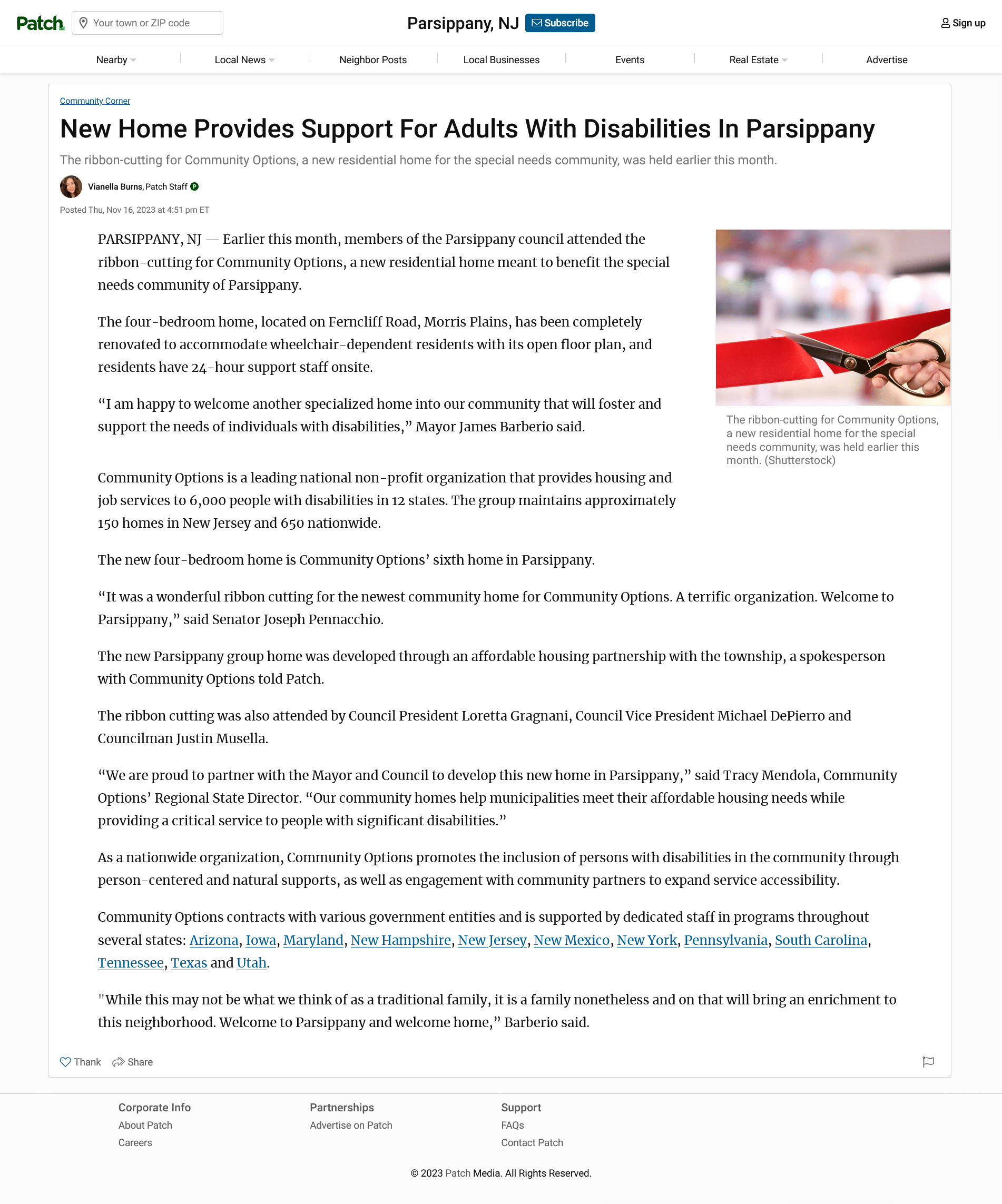 New Home Provides Support For Adults With Disabilities In Parsippany - patch.com