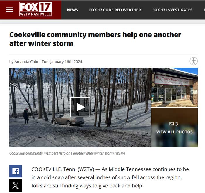 Cookeville community members help one another after winter storm - fox17.com