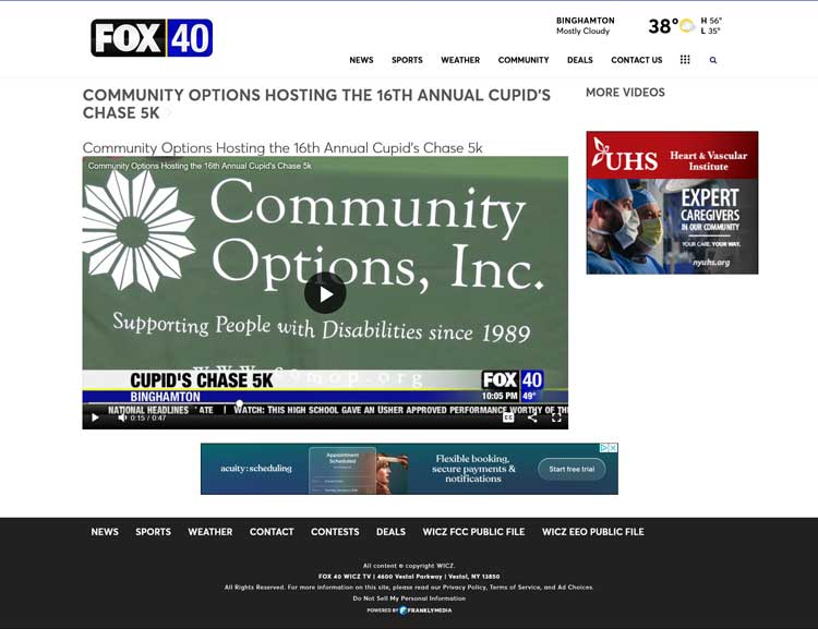 Community Options Hosting the 16th Annual Cupid's Chase 5k - Southern Tier - wicz.com