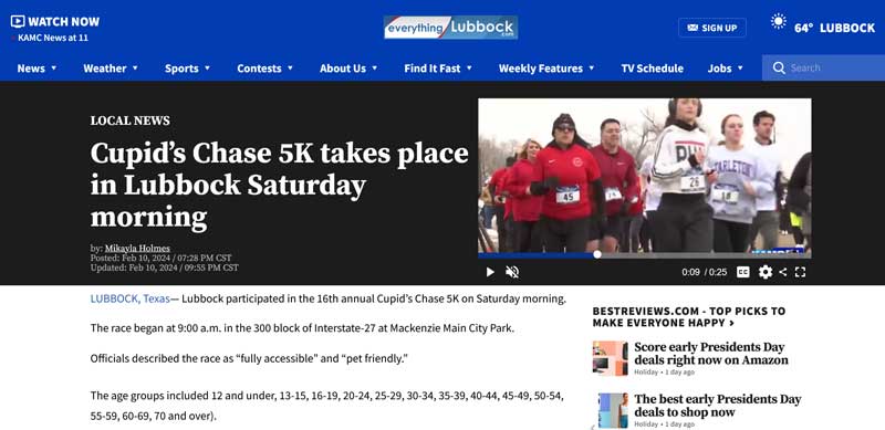 Cupid’s Chase 5K takes place in Lubbock Saturday morning - everythinglubbock.com