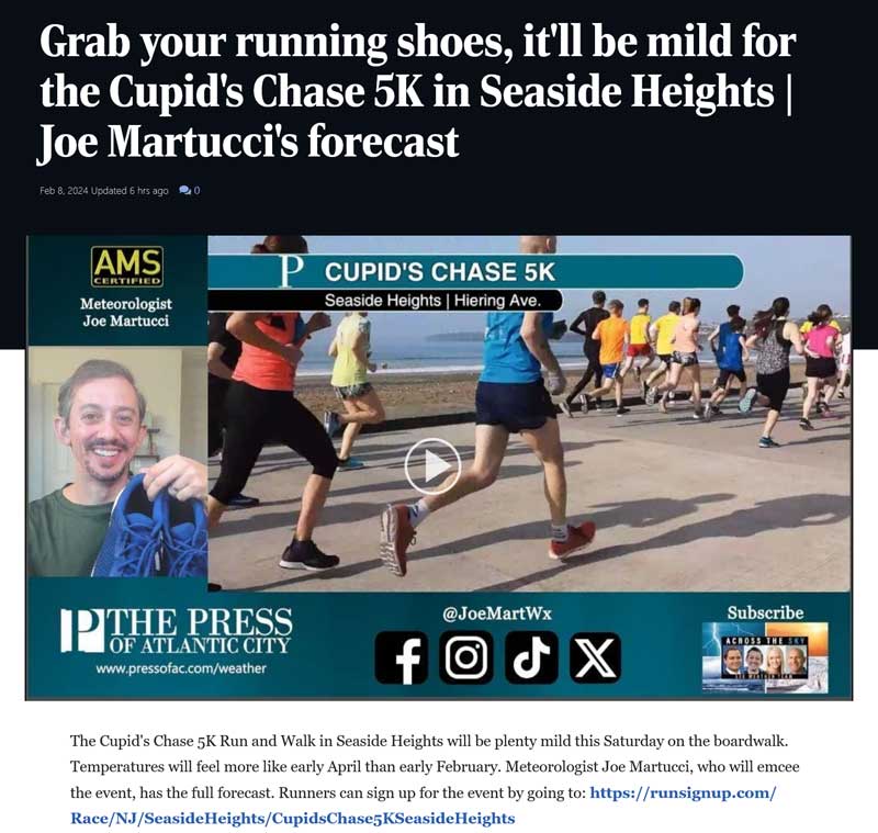 Grab your running shoes, it'll be mild for the Cupid's Chase 5K in Seaside Heights - pressofatlanticcity.com