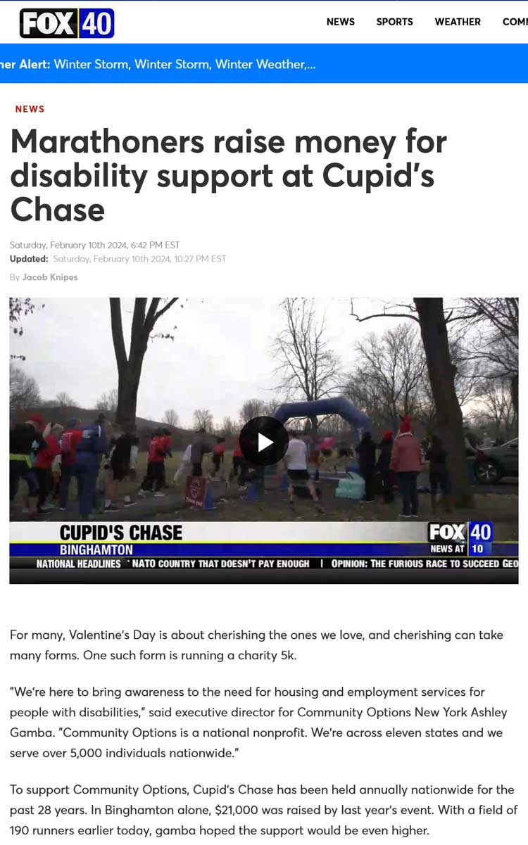 Marathoners raise money for disability support at Cupid's Chase - wicz.com