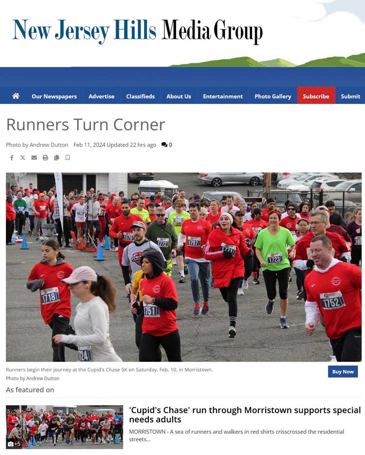 Runners Turn Corner - newjerseyhills.com