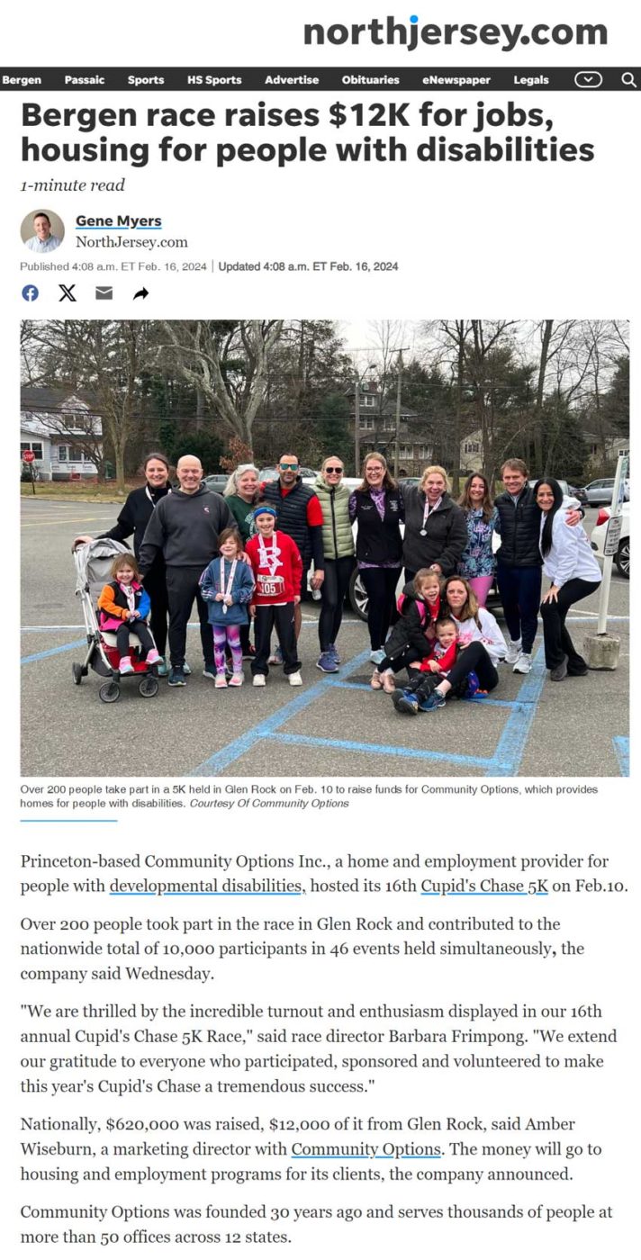 Bergen race raises $12K for jobs, housing for people with disabilities - northjersey.com