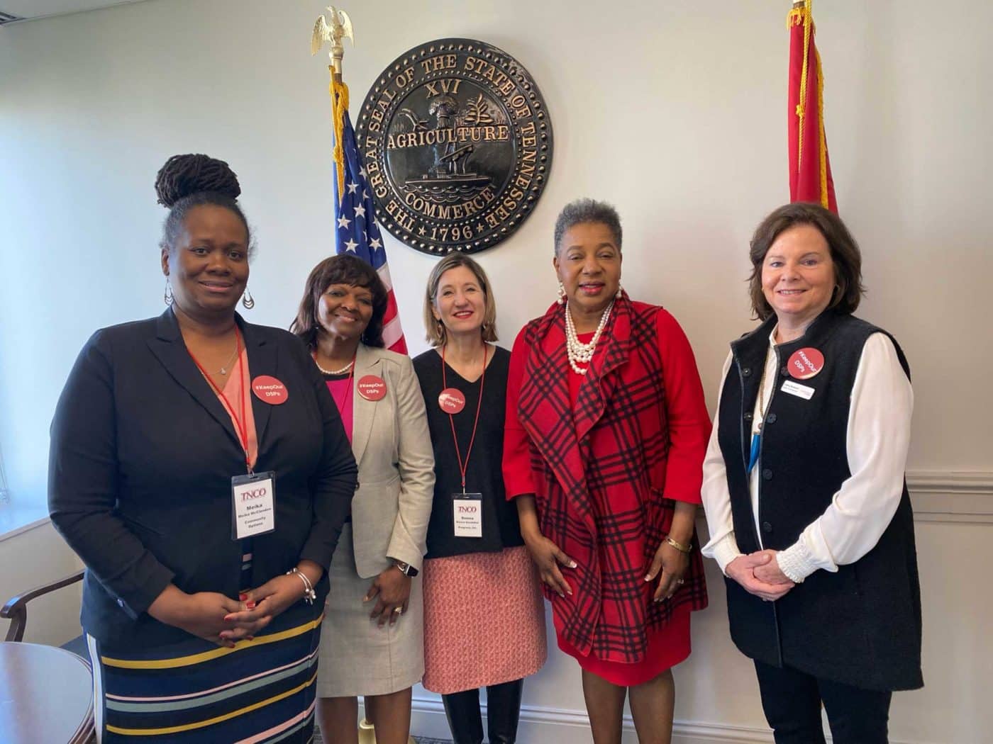 Meika McClendon - Community Options, Inc., Dorothy Goodwin - Community Options, Inc., Donna Goodaker - Progress, Inc., Tennessee State Senator Brenda Gilmore, Cathy Breland - Easter Seals