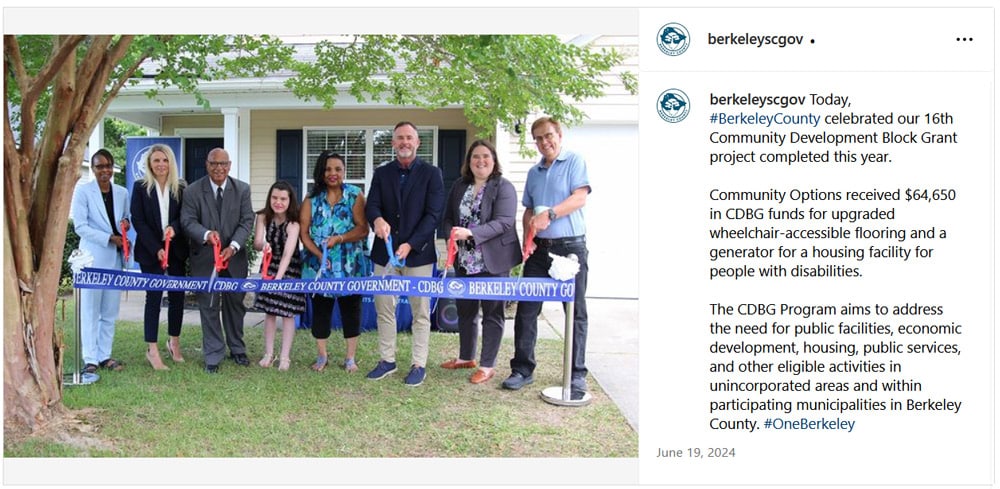 BerkeleyCounty celebrated our 16th Community Development Block Grant project completed this year.