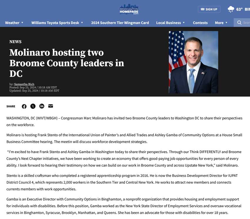 Molinaro hosting two Broome County leaders in DC -binghamtonhomepage.com