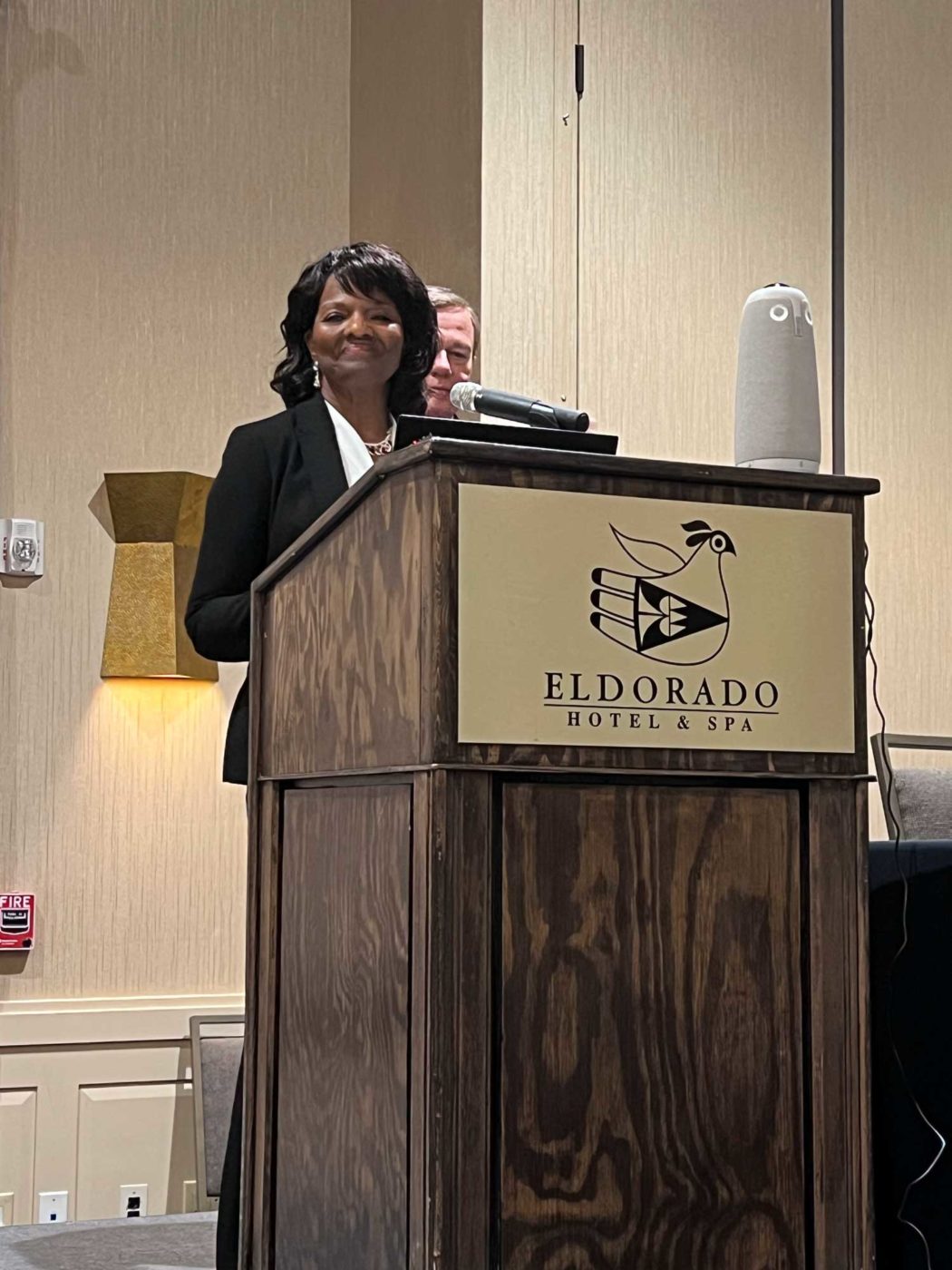 Dorothy Goodwin, Chair Of The Board Of Directors, Community Options, Inc. Presents Kelly Garcia with the Betty Pendler Award at the Eldorado, Hotel in Santa Fe, NM on September 17th, 2024