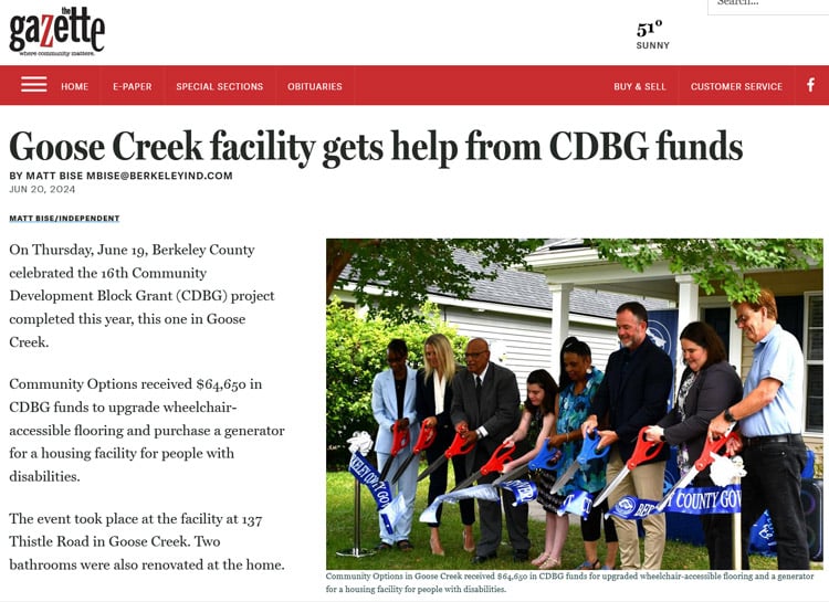 Goose Creek facility gets help from CDBG funds - postandcourier.com