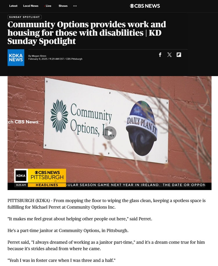 Community Options provides work and housing for those with disabilities | KD Sunday Spotlight cbsnews.com