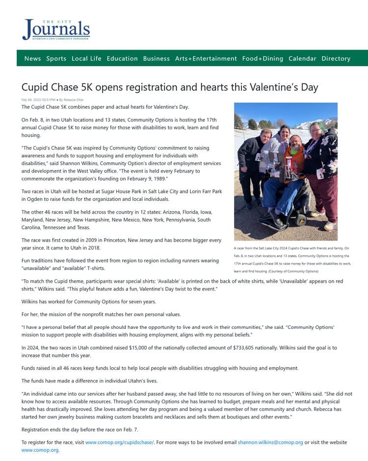 2025 Cupid Chase 5K opens registration and hearts this Valentine’s Day with two races in Utah - rivertonjournal.com