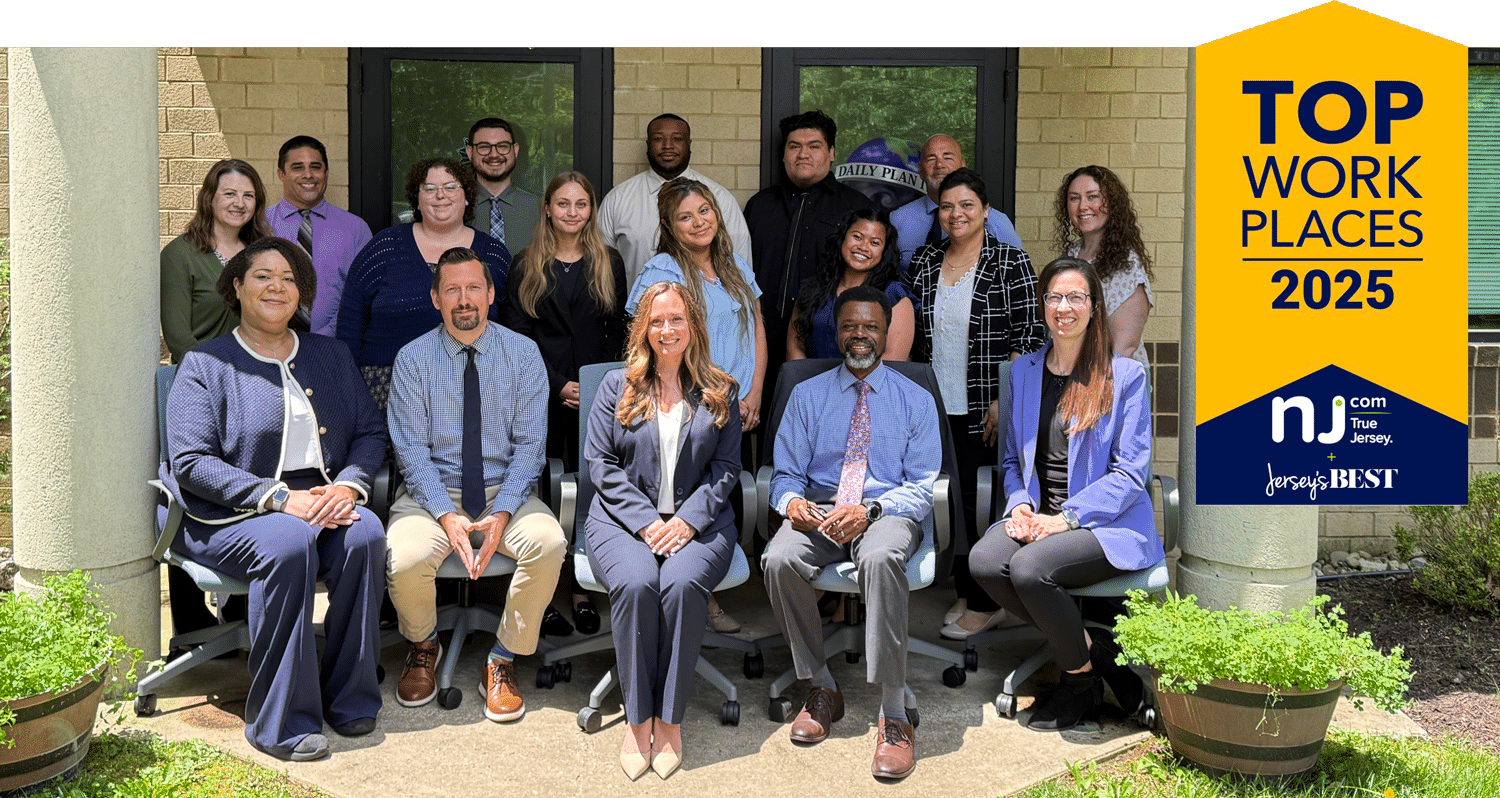 Our Human Resources team is proud to accept the Top Workplaces Award for New Jersey.