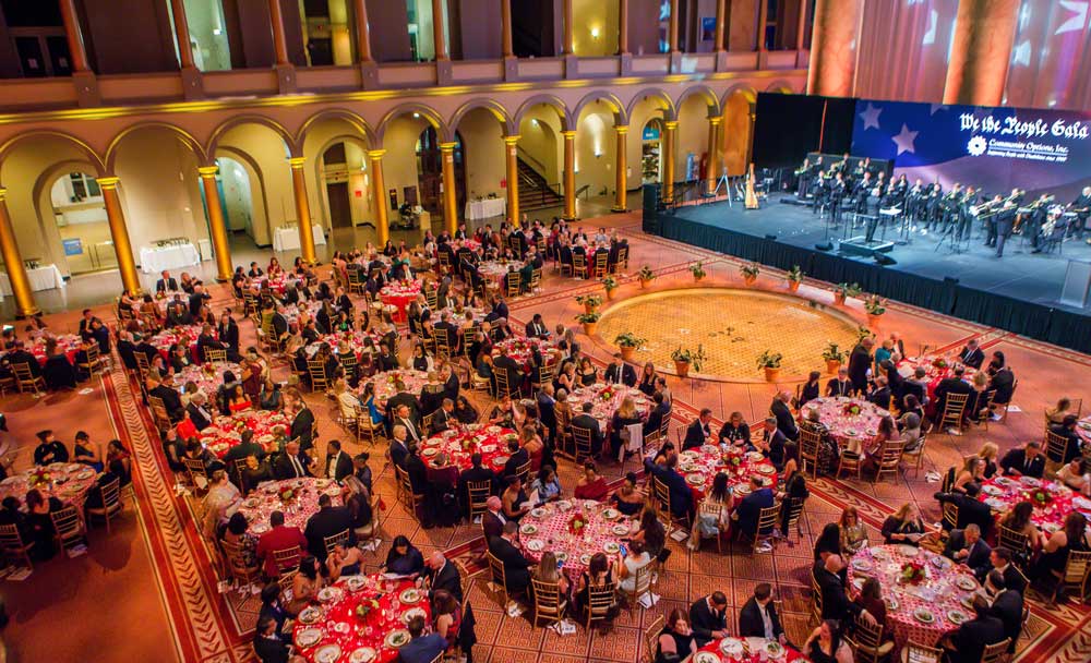 The Washington Symphonic Brass performing at Community Options' We the People Gala on October 21, 2025 at the National Building Museum in Washington, DC.