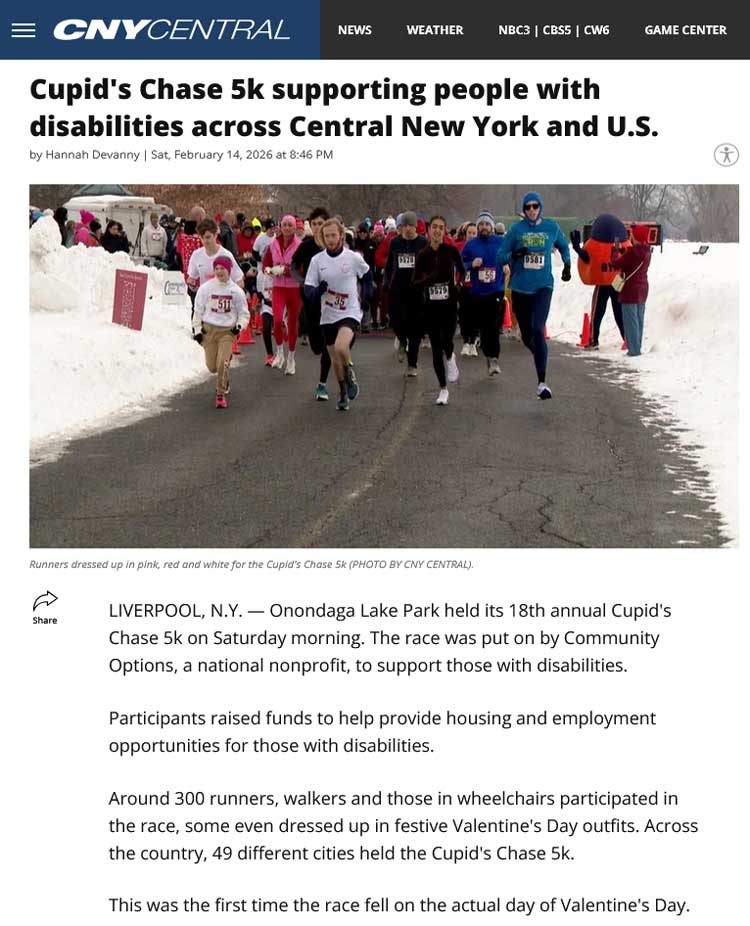 2026 Cupid's Chase 5k supporting people with disabilities across Central New York and U.S. - cnycentral.com