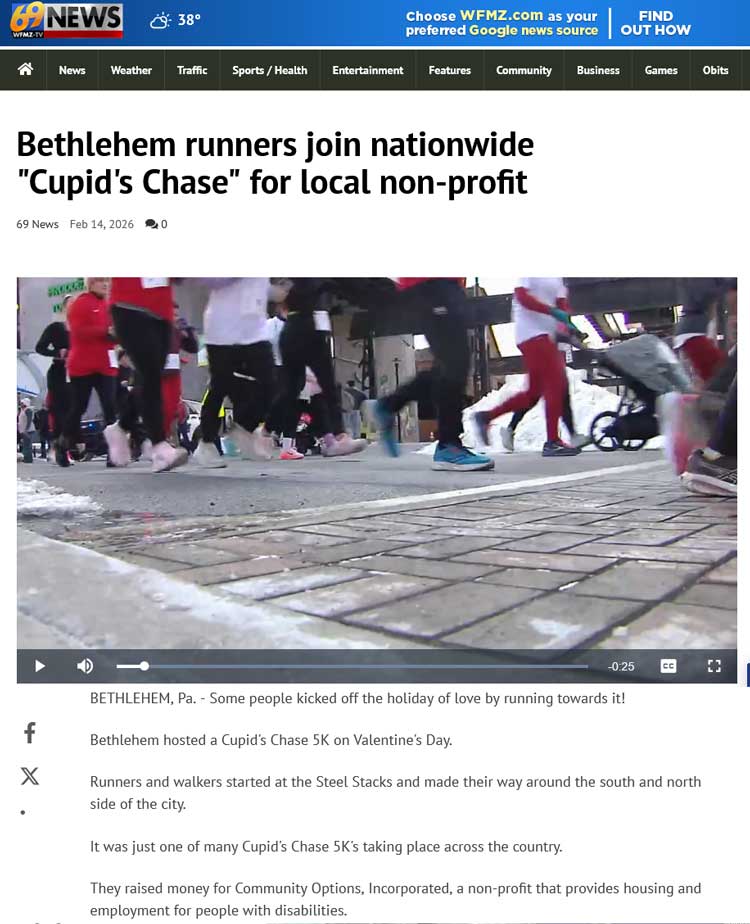 Bethlehem runners join nationwide 2026 Cupid's Chase for local non-profit - wfmz.com