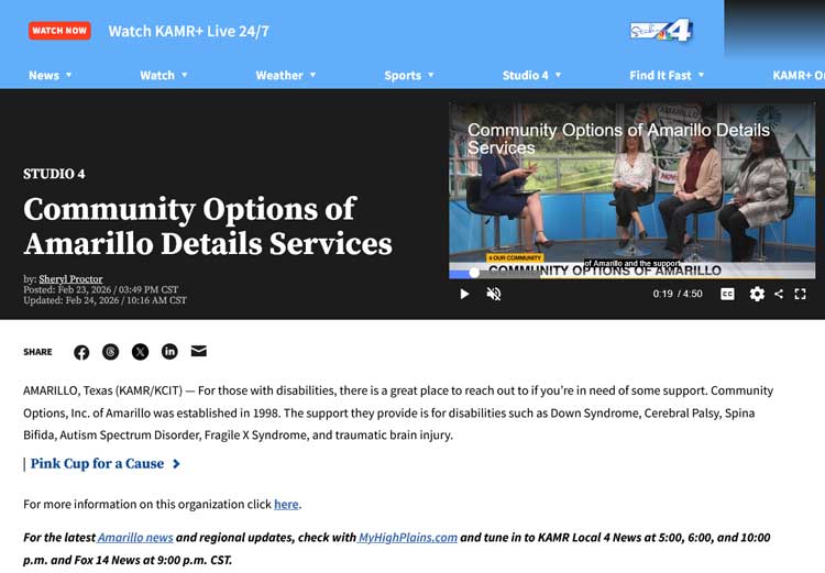 Community Options of Amarillo Details Services - myhighplains.com