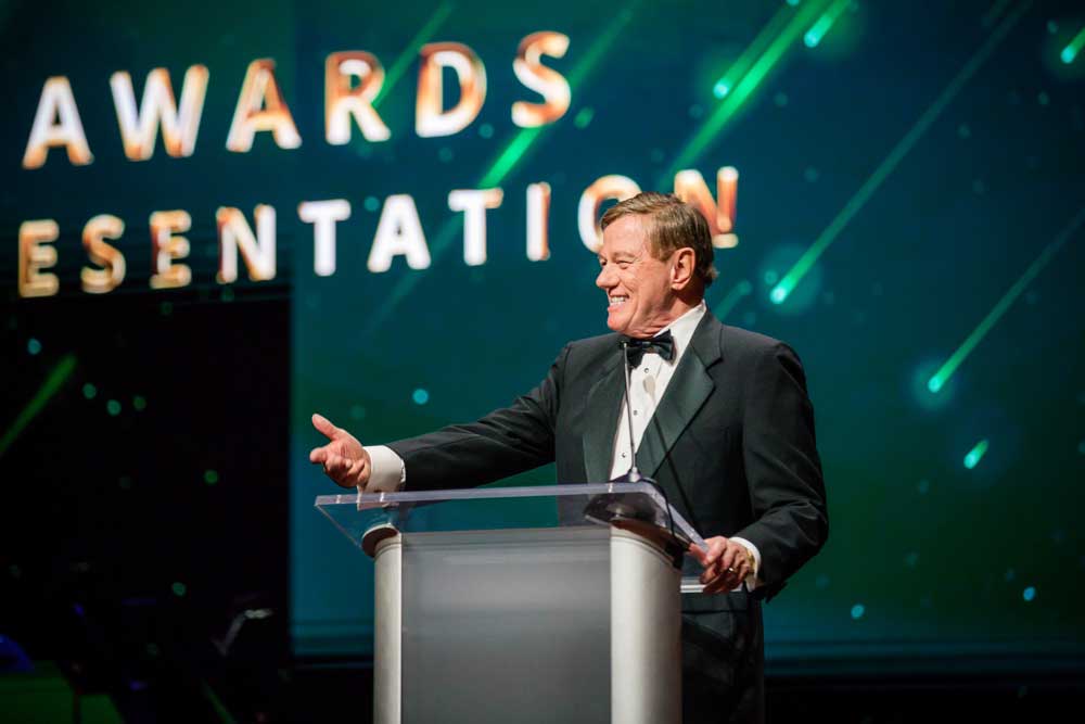 Robert Stack, President and Chief Executive Officer of Community Options, addresses attendees at the organization’s We the People Gala on October 21, 2025, at the National Building Museum in Washington, D.C.