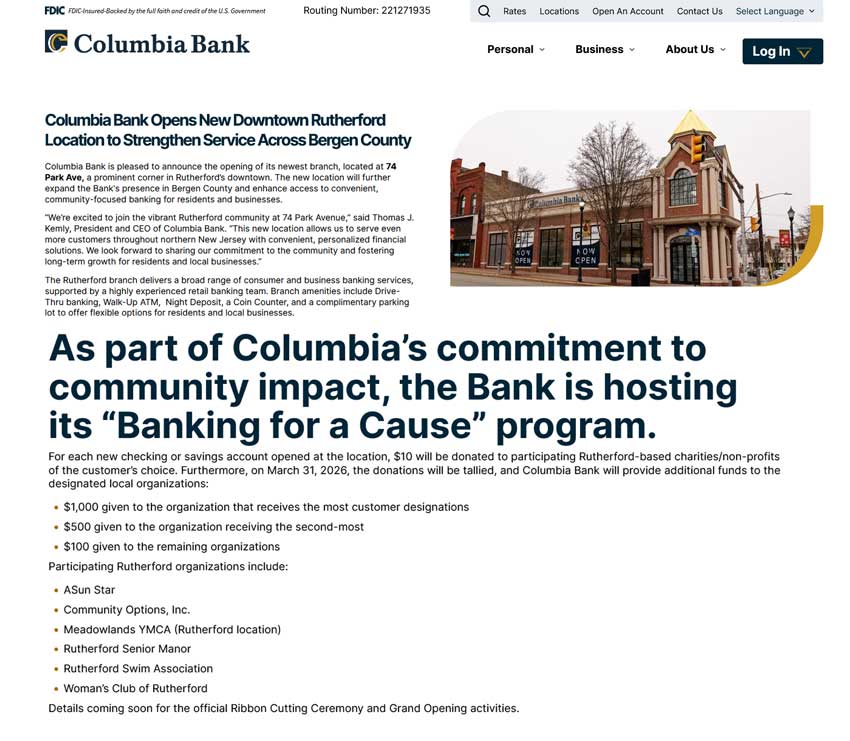 Community Options Named in Columbia Bank “Banking for a Cause” Initiative - columbiabankonline.com