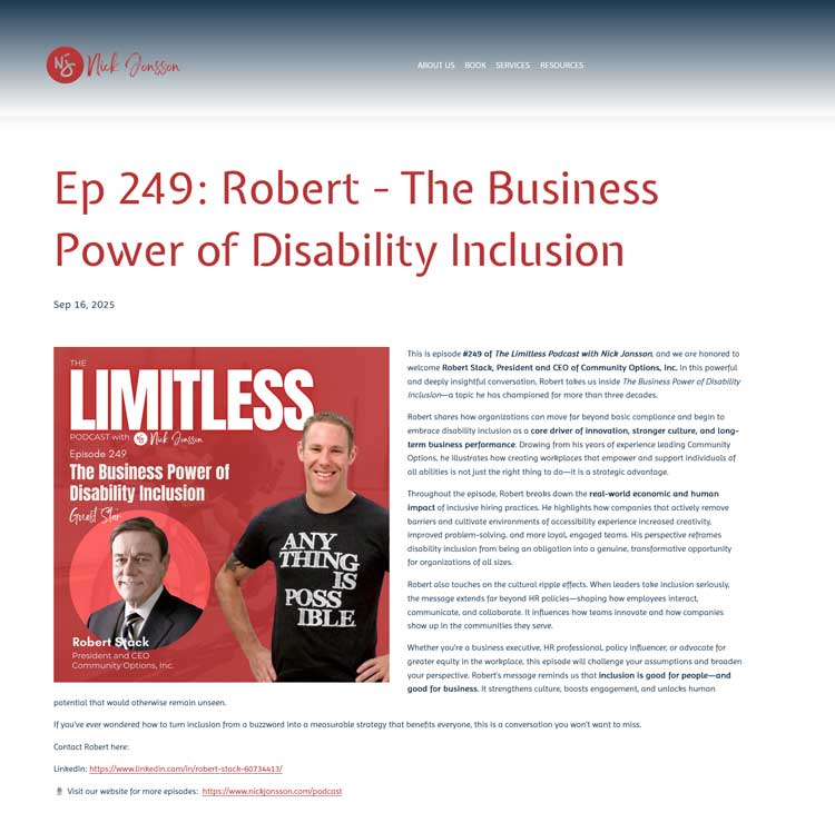 The Limitless Podcast with Nick Jonsson featuring Robert Stack - nickjonsson.com