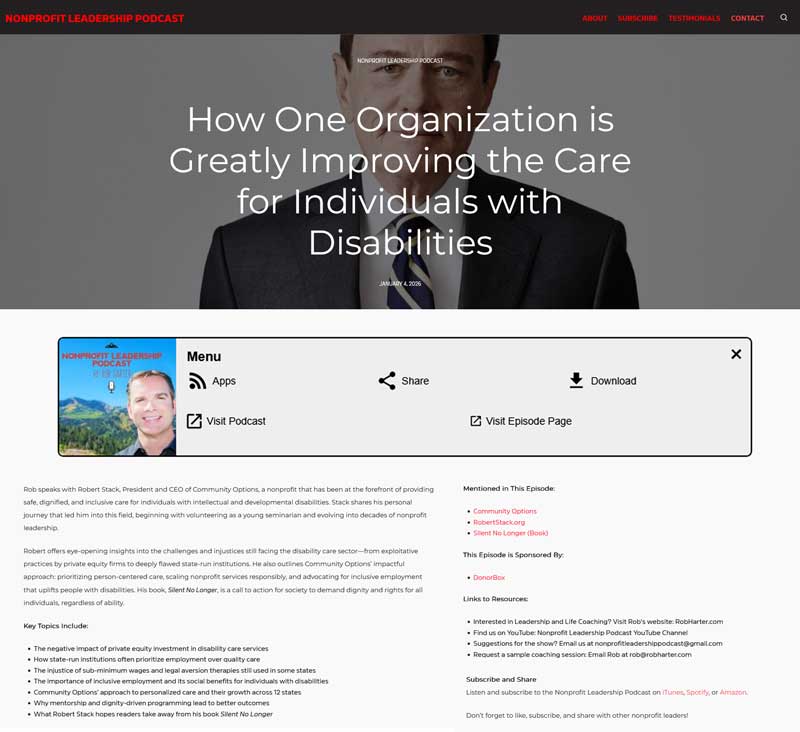 How One Organization is Greatly Improving the Care for Individuals with Disabilities - nonprofitleadershippodcast.org