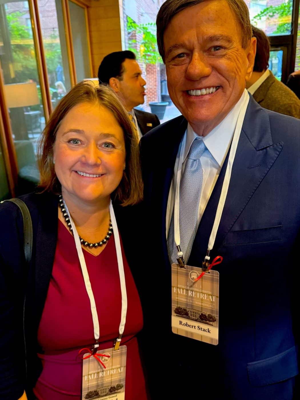 Robert Stack and Iowa Attorney General Brenna Bird standing together in Washington, D.C.