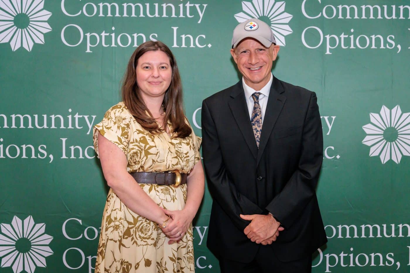 Lacie Parker and Rep. Dan Miller stand together at the “Vanguards of the Commonwealth” event recognizing disability advocates in Pennsylvania.