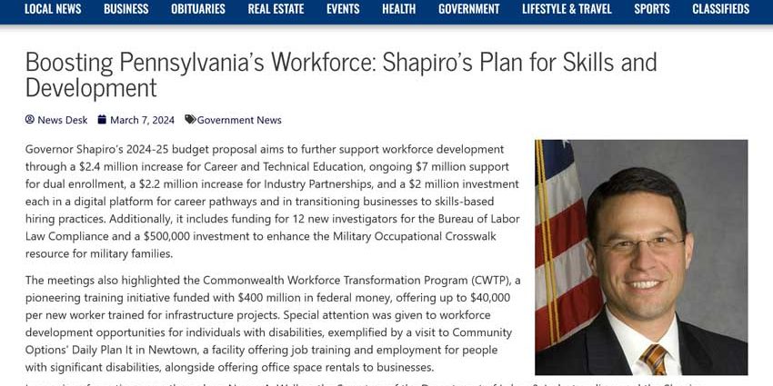Boosting Pennsylvania’s Workforce: Shapiro’s Plan for Skills and Development - fcfreepresspa.com