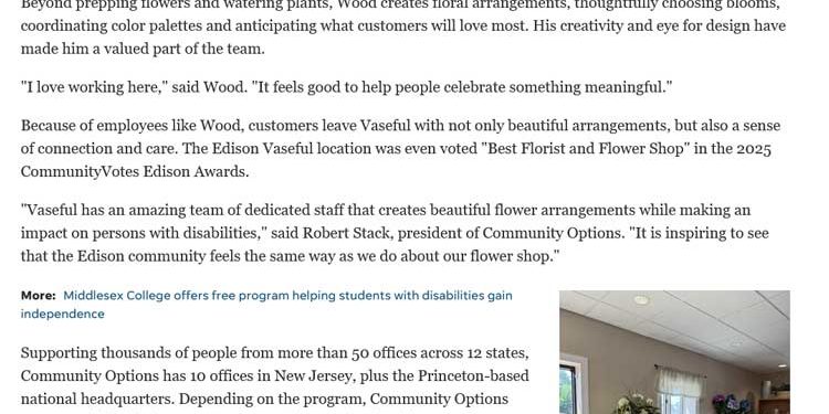 NJ florist that employs people with disabilities offers blooms with a purpose - mycentraljersey.com