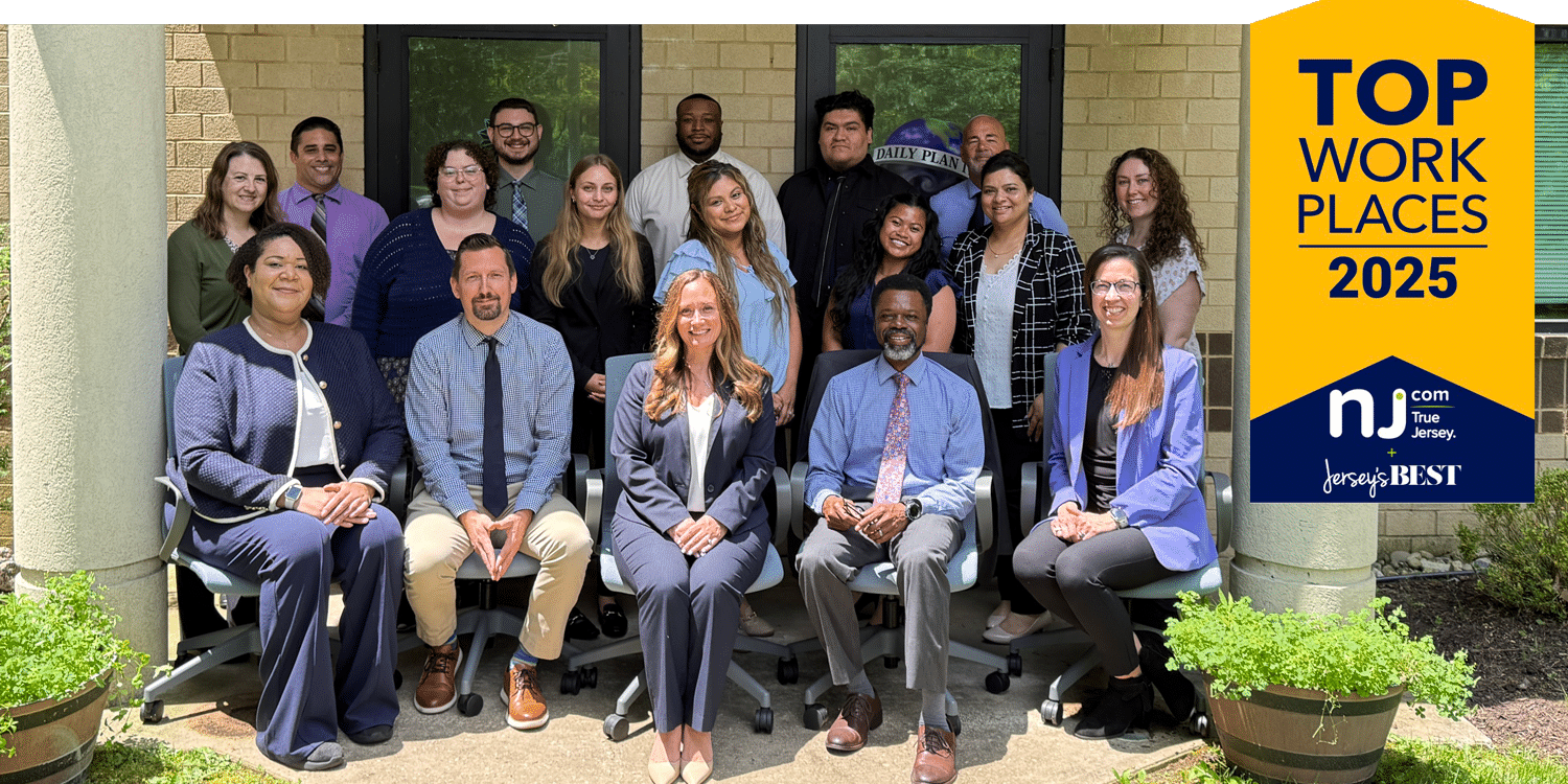 Our Human Resources team is proud to accept the Top Workplaces Award for New Jersey.