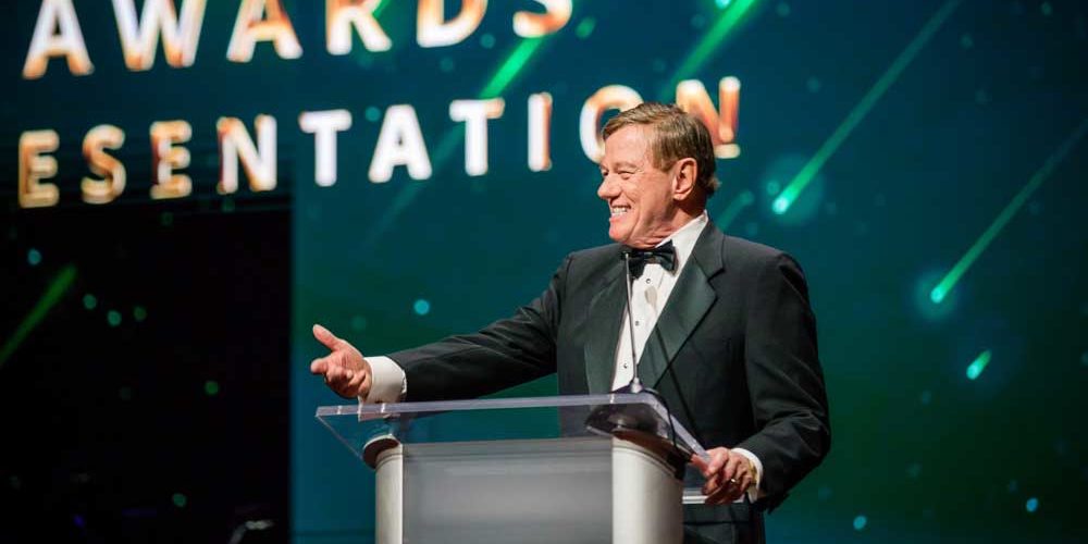 Robert Stack, President and Chief Executive Officer of Community Options, addresses attendees at the organization’s We the People Gala on October 21, 2025, at the National Building Museum in Washington, D.C.